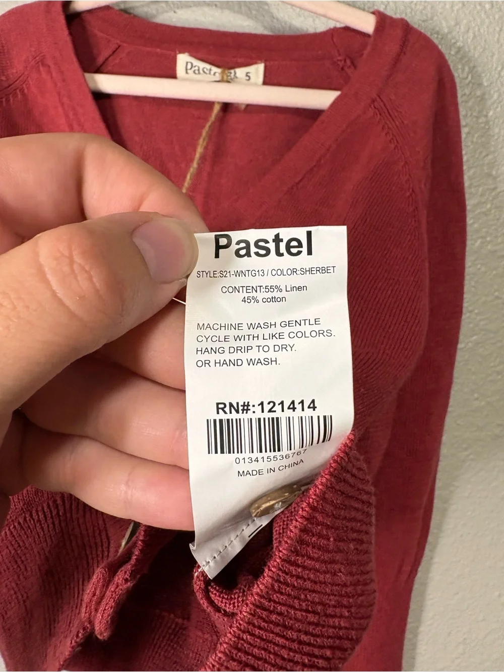 Pastel Button-Front Cardigan – “Sherbet” Maroon | NWT Size 5